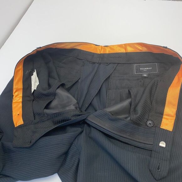 Tzarelli Designed Italy Men’s Wool Dress Pants Size 38R Black - Picture 7 of 16